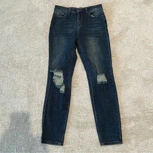 V1969 High Waist Distressed Skinny Ankle Jeans